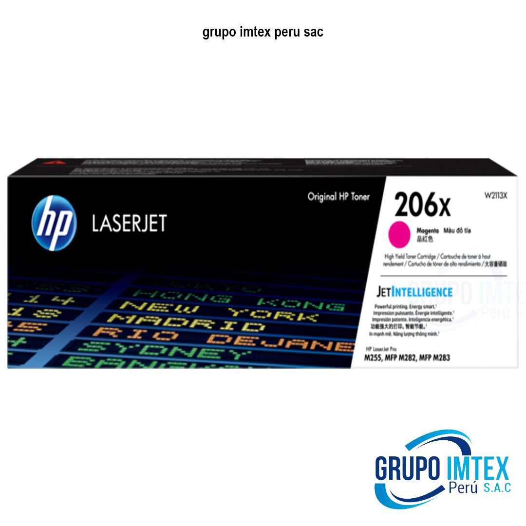 Toner HP 206X W2113X L.J. M255 Magenta 2,450 PGS