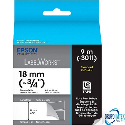 CINTA EPSON LC-5WBN9 LABELWORKS STANDARD 3/4″ BLACK ON WHITE