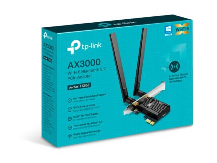 ADAPTADOR TP-LINK AX3000 ARCHER TX55E PCI-E WIFI 6 BLUETOOTH 5.2