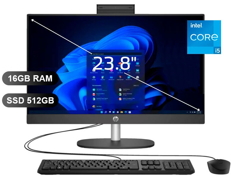 AIO HP PROONE 240 G10 I5-1334U/ 16GB/ SSD512/ 23.8/ SIN WINDOWS / B88BKAT