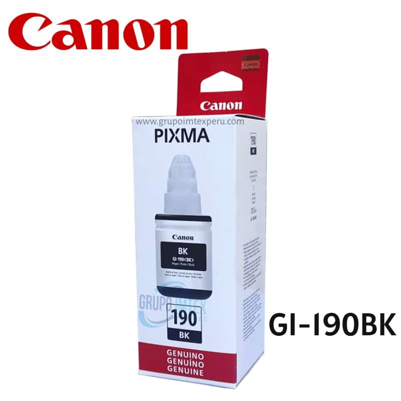 Botella De Tinta Canon GI-190 Black Pixma G2100, G2101, G2110, G2111