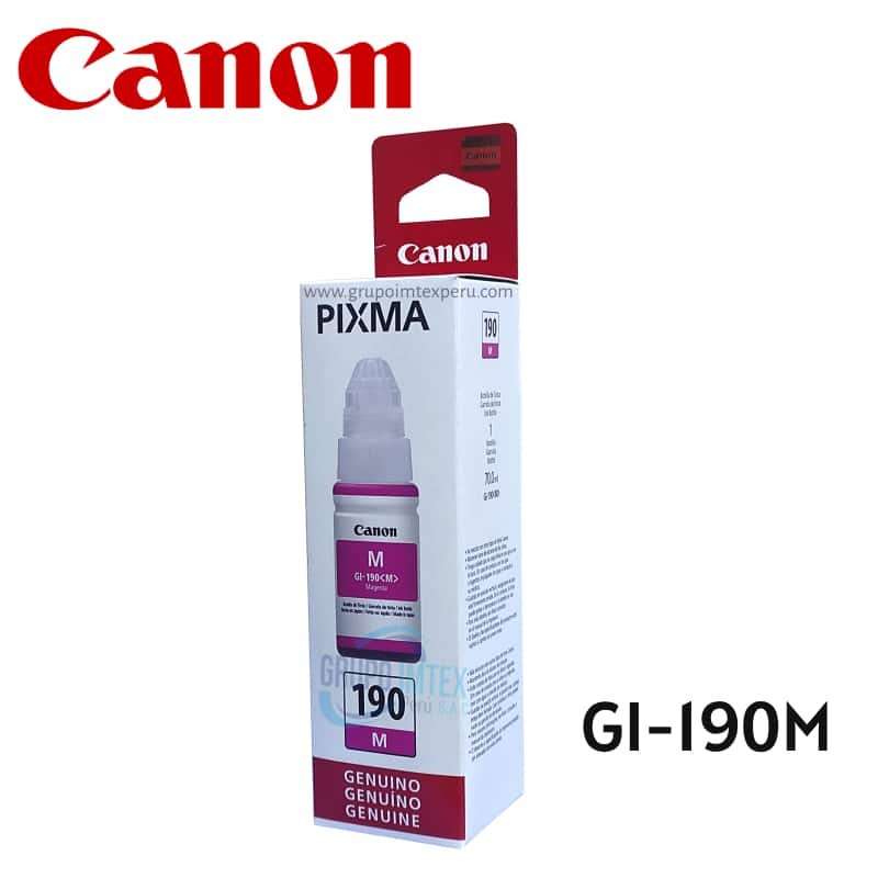 Botella De Tinta Canon GI-190 Magenta Pixma G2100, G2101, G2110, G2111