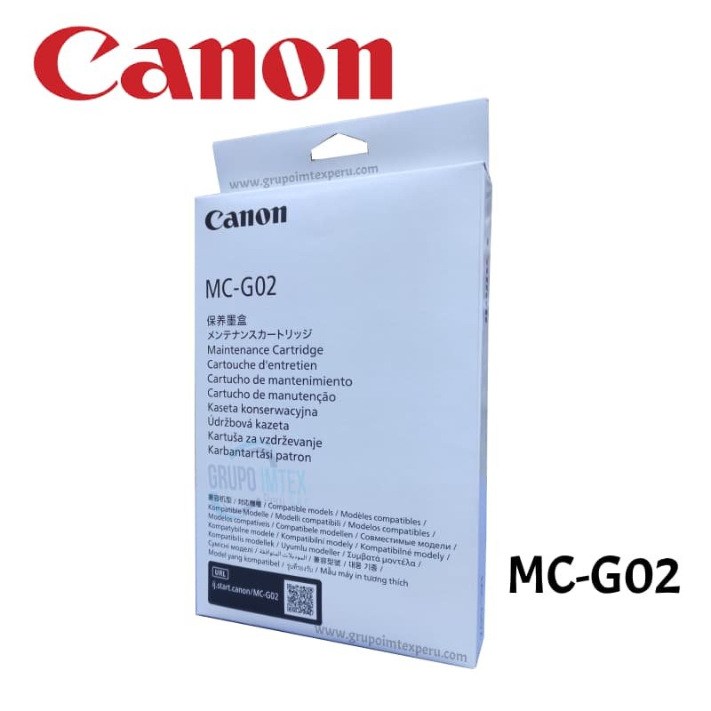 Caja De Mantenimiento Canon Mc-G02  G2160, G3160 Original