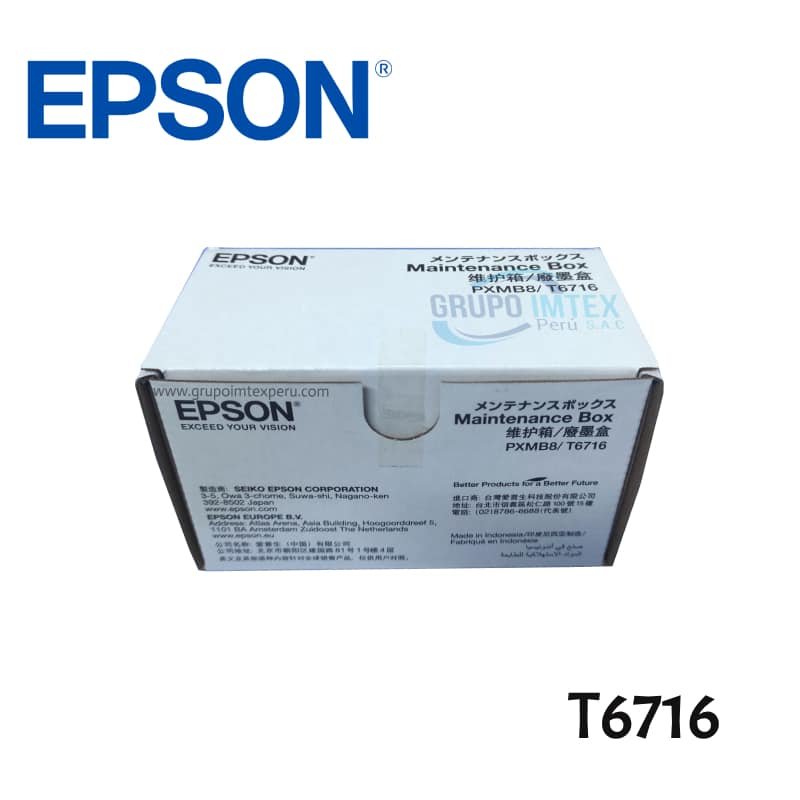 Caja De Mantenimiento Epson T6716 WF-C529R, WF-C579R