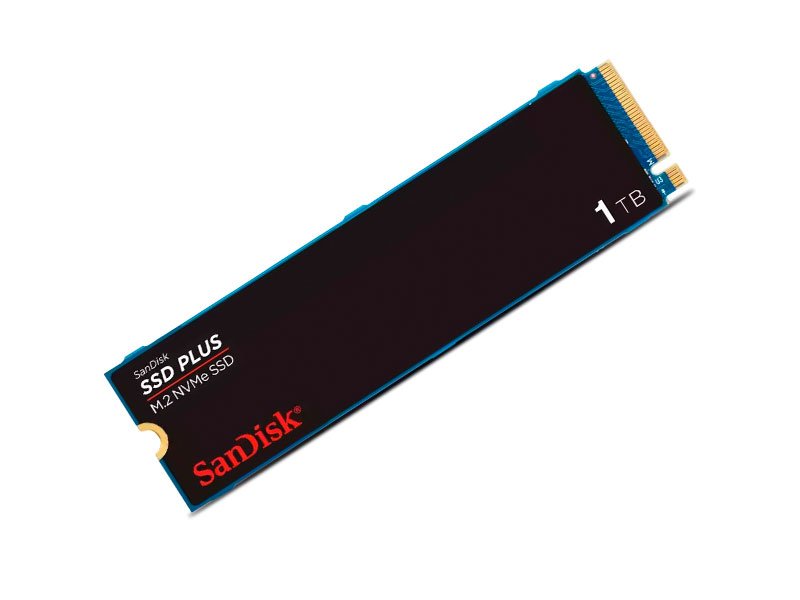 DISCO SOLIDO SANDISK 1TB PLUS M.2 2280 PCIe NVMe Gen 3.0 SDSSDA3N-1T00-G26