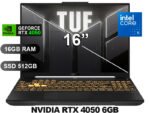 LAPTOP ASUS TUF GAMING FX607VU-RL048/ I5-210H/ 16GB/ SSD512GB/ RTX4050-6GB/ 16/ FREEDOS LAPTOP ASUS TUF GAMING FX607VU-RL048/ I5-210H/ 16GB/ SSD512GB/ RTX4050-6GB/ 16/ FREEDOS