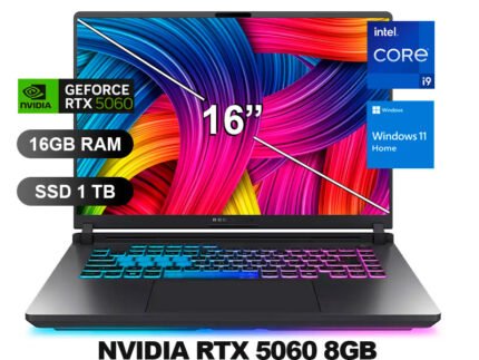LAPTOP ASUS ROG STRIX G16  G615JMR-RV017W I9-14900HX/ SSD1TB/ 16GB/ RTX5060-8GB/ 16/W11H