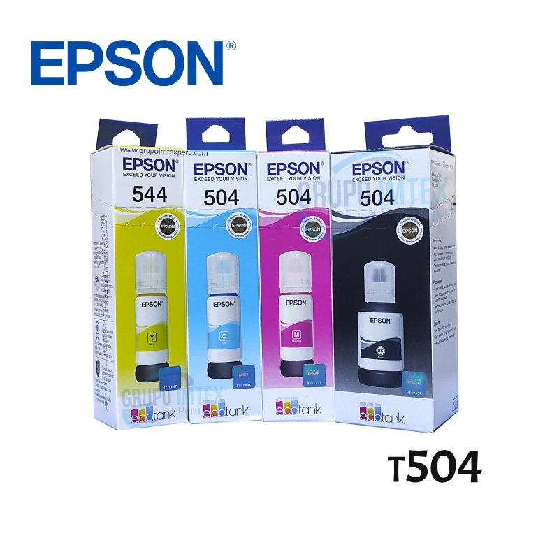 Pack Tinta Epson T504  L4150, L4160, L6161