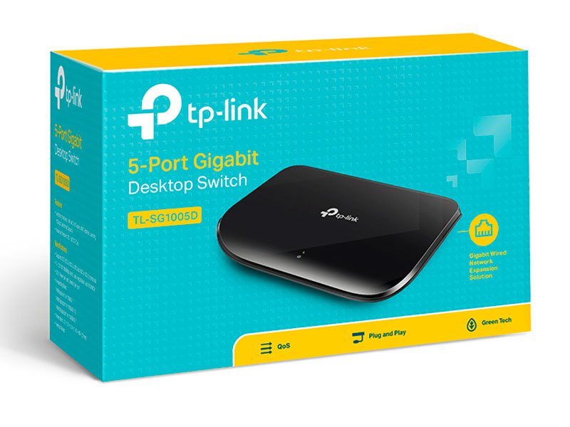 SWITCH TP-LINK 5PORT 10/100/1000 GIBABIT TL-SG1005D