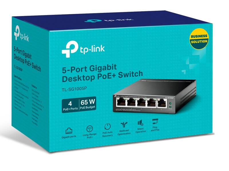 SWITCH TP-LINK TL-SG1005P 5PORT GIBABIT 4POE+PORTS