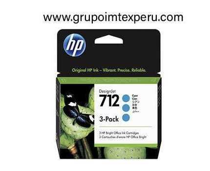 TINTA HP 712A CYAN 3ED77A  3 PACK 29ML