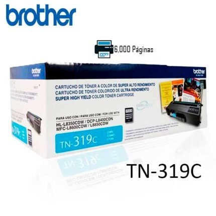 TONER BROTHER TN319C HL-L8350/MFC-L8850 (6000 PAG) CYAN - Imagen 2