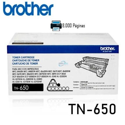 TONER BROTHER TN-650 (HL-5340 8,000 PAG.) - Imagen 2