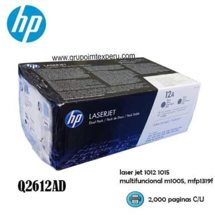 TONER HP 12AD Q2612AD PACK 2 laser jet 1012 1015 m1005, mfp1319f
