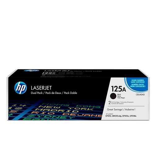 TONER HP CB540AD (125A) BLACK (PACK 2 CB540A)
