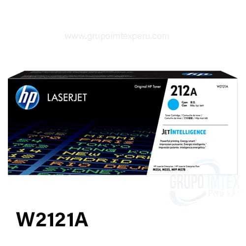 Toner HP W2121A 212A L.J. M555 Cyan 4,500 PGS