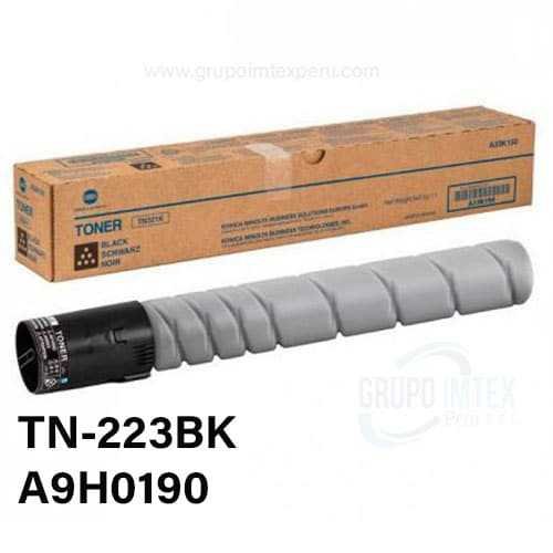 TONER KONICA MINOLTA TN-223K BLACK BIZHUB C-266 A9H0190