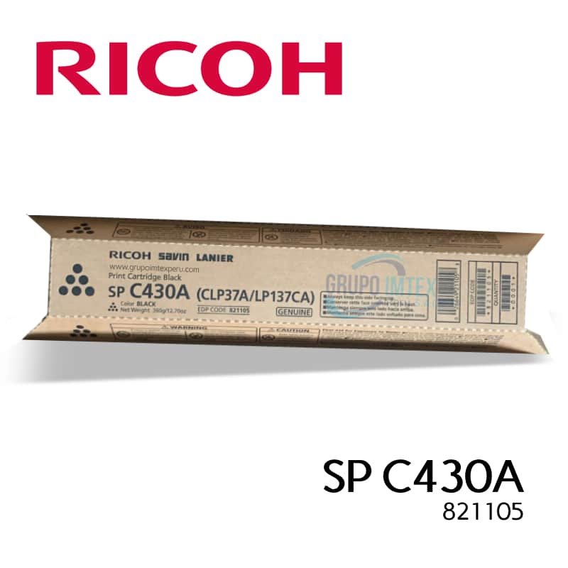 TONER RICOH 821105 SP C430A BLACK 15KPG