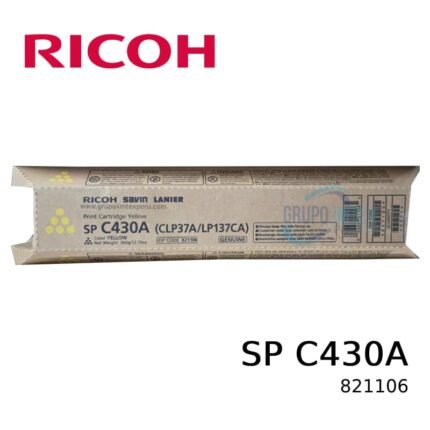 TONER RICOH 821106 SP C430A YELLOW 15KPG