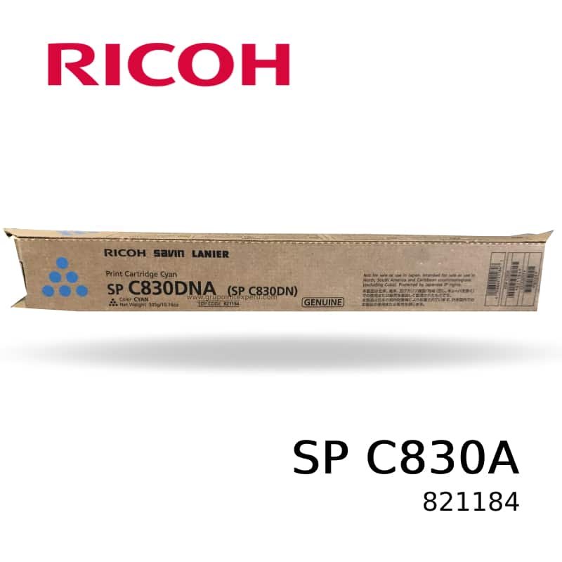 TONER RICOH 821184 SP C830A CYAN 16KPG