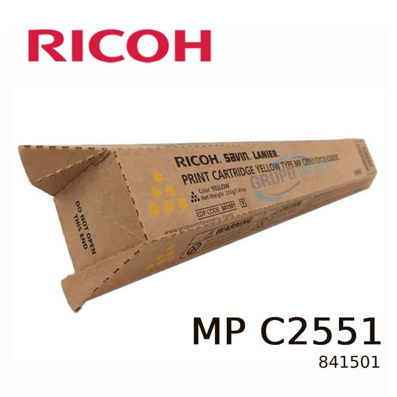TONER RICOH 841501 MP C2551 YELLOW 9.5KPG