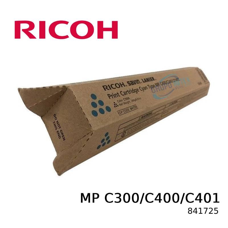 TONER RICOH 841725 CYAN MP C300/C400/C401 10 KPG