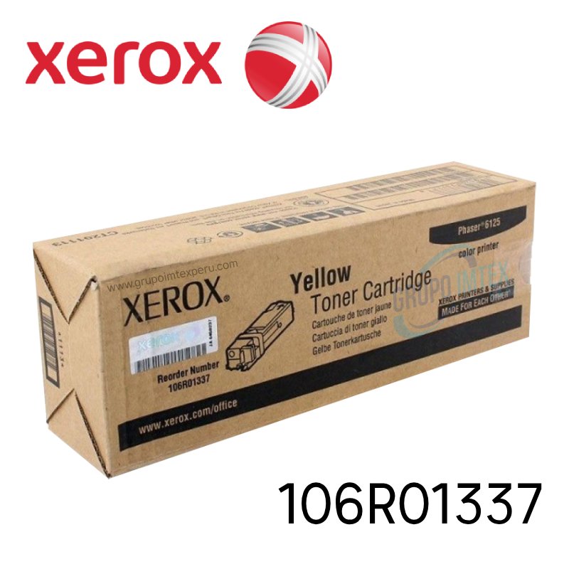 TONER XEROX 106R01337 PHASER 6125 YELLOW