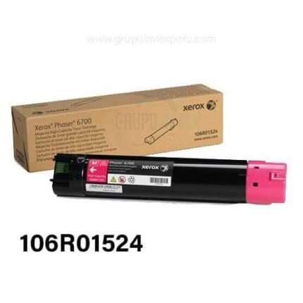 TONER XEROX 106R01524 MAGENTA ALTA CAPACIDAD (PH 6700) - Imagen 2