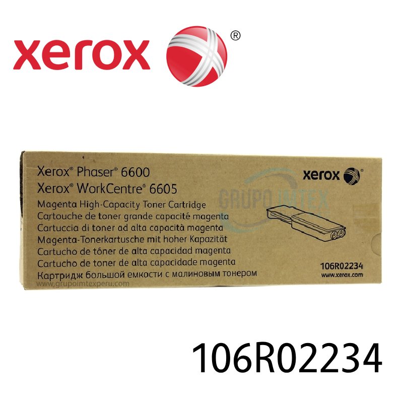 TONER XEROX 106R02234 MAGENTA ALTA CAP PHASER 6600