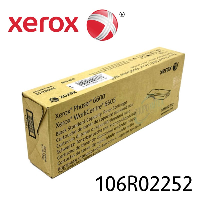 TONER XEROX 106R02252 BLACK PHA 6600 WC 6605 3000 PAG