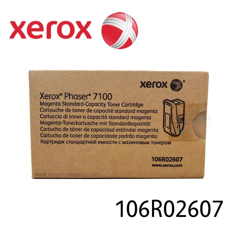 TONER XEROX 106R02607 MAGENTA PARA PHASER 7100 4,500 PAG