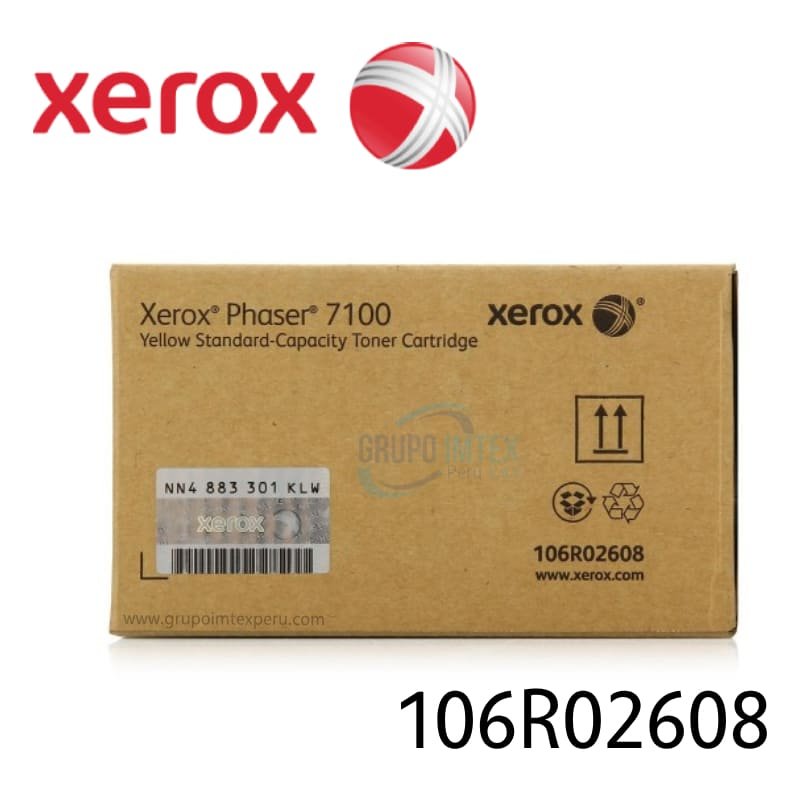 TONER XEROX 106R02608 YELLOW PARA PHASER 7100 4,500 PAG