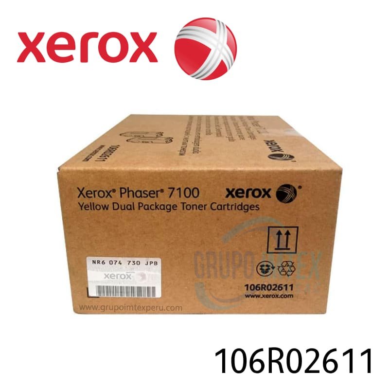 TONER XEROX 106R02611 DUAL PACK YELLOW PARA PHASER 7100