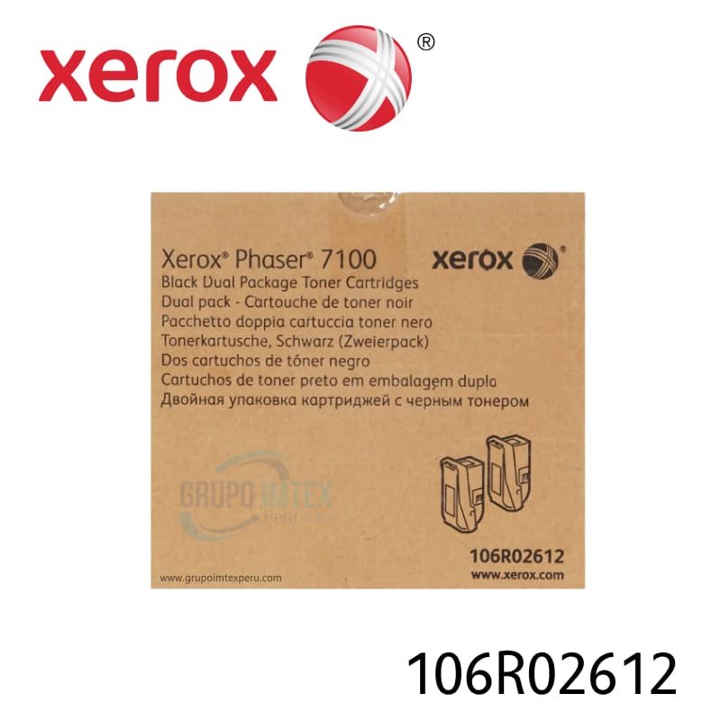 TONER XEROX 106R02612 BLACK DUAL PACK (PH 7100)