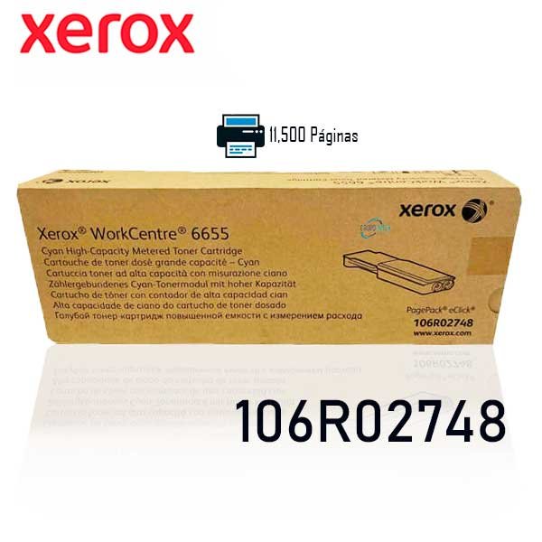 Toner Xerox 106R02748 Cyan Workcentre 6655