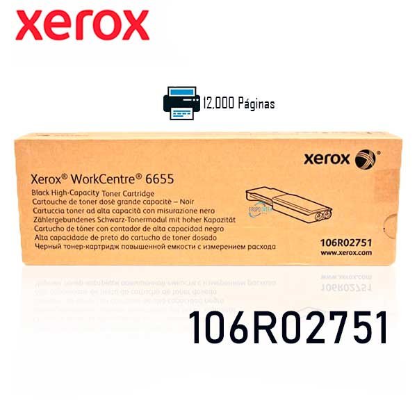 Toner Xerox 106R02751 Negro Workcentre 6655