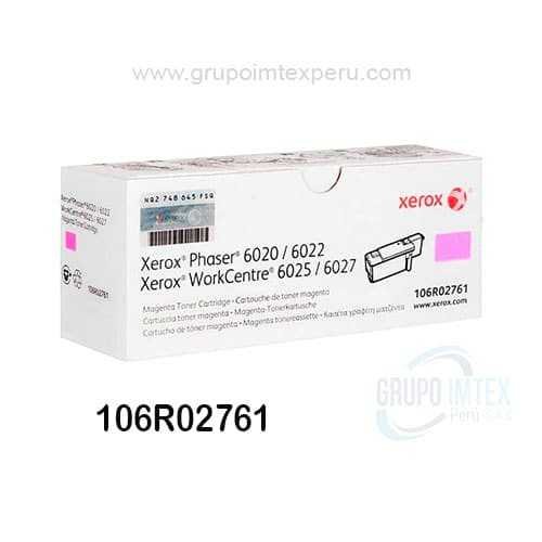 TONER XEROX 106R02761 MAGENTA PARA PHA 6020 / 6022