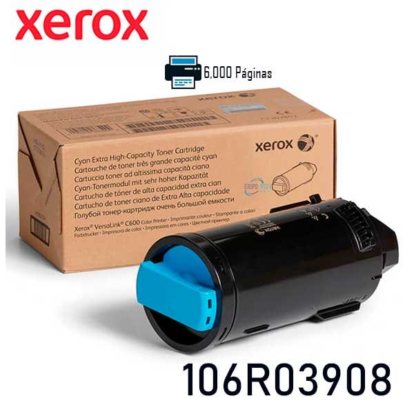 Toner Xerox 106R03908 Cyan Versalink C600/C605