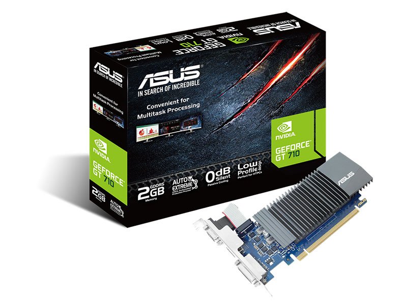 TARJETA DE VIDEO ASUS GEFORCE GT710  2GB SL DDR5 PCI-E 2.0