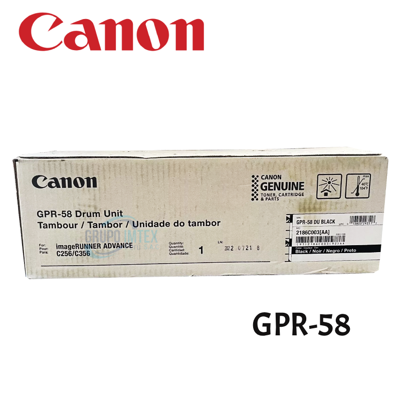Tambor Canon GPR-58 Black  iR ADV C356iF II