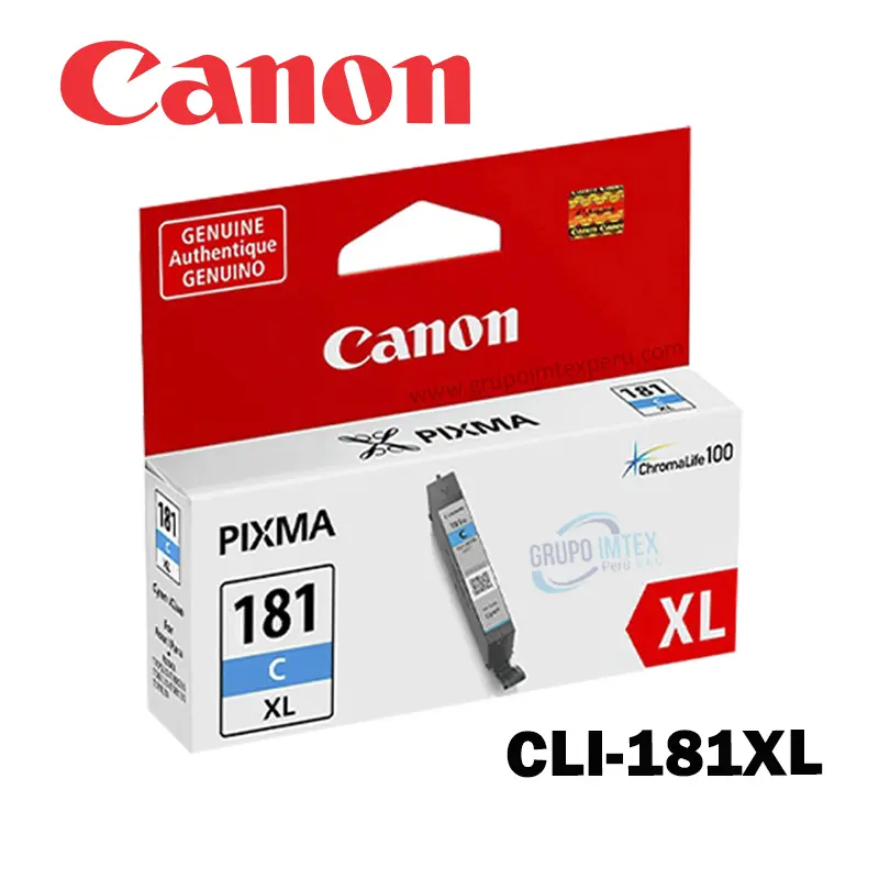 Tinta Canon Cli-181XL  Cyan Pixma Ts6110 , Ts6210,  Ts701