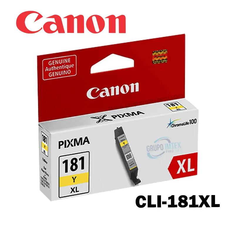 Tinta Canon Cli-181XL  Yellow  Pixma Ts6110 , Ts6210,  Ts701
