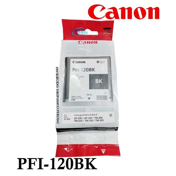 Tinta Canon  Imageprograf  Tm-200, Tm-300,【Pfi-120Bk Black】