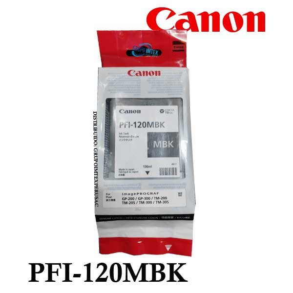 Tinta Canon  Imageprograf  Tm-200, Tm-300,【Pfi-120Mbk Matteblack】