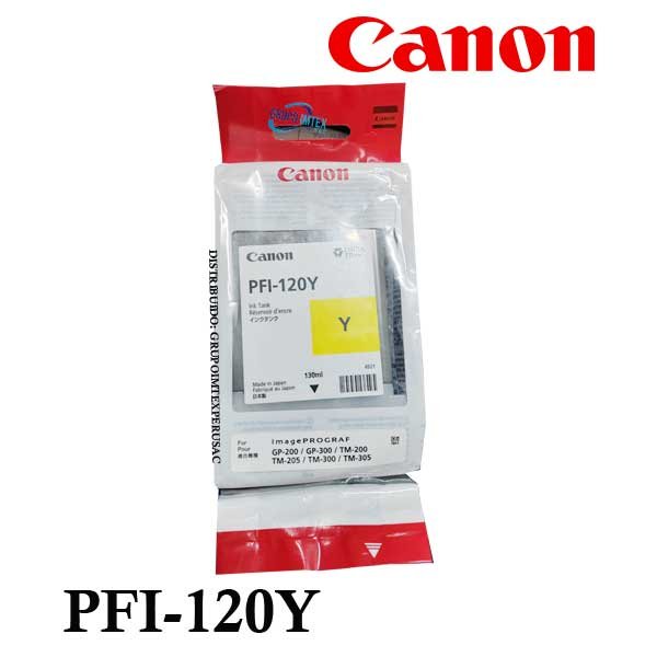 Tinta Canon  Imageprograf  Tm-200, Tm-300,【Pfi-120Y Yellow】
