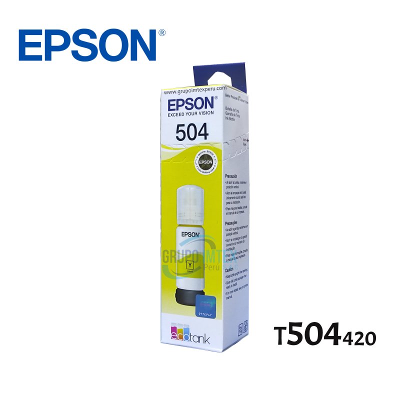 Tinta  Epson T504420 T504 Amarillo L4150, L4160, L6161