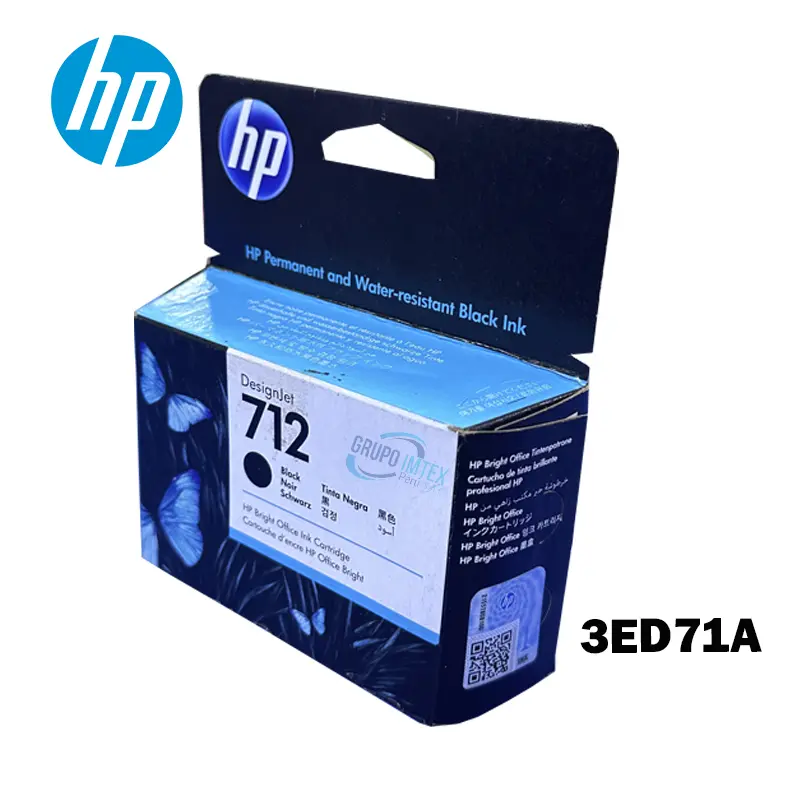 TINTA HP 712A BLACK 3ED71A  80ML