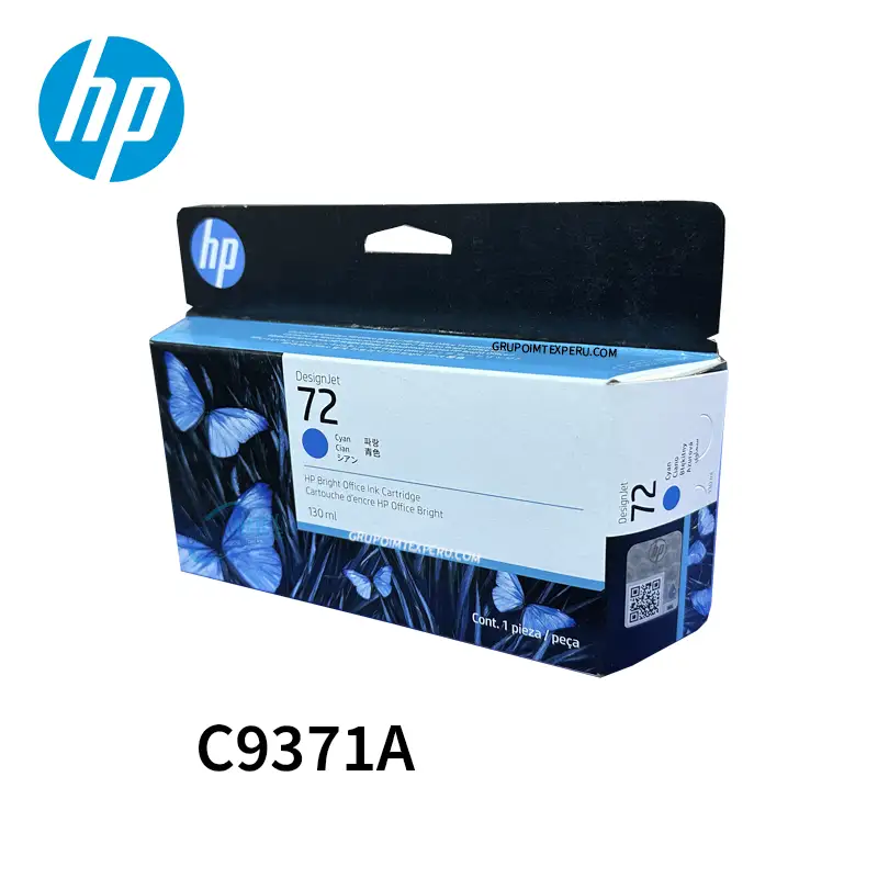 Tinta HP 72 Cyan C9371A DesignJet T610, T1100