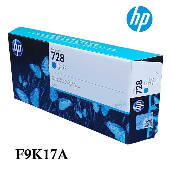 Tinta Hp 728 F9K17A Designjet T730, T830 Cyan