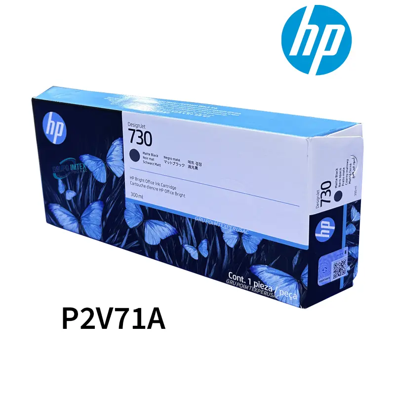 TINTA HP 730 MATTE BK P2V71A 300ML